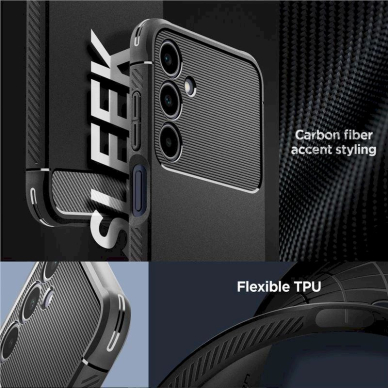 Dėklas Spigen Rugged Armor case for Samsung Galaxy A25 5G - Matinis Juodas 6