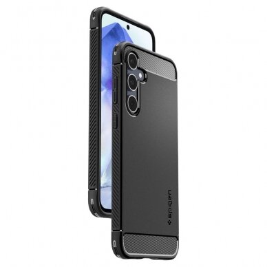 Dėklas Spigen Rugged Armor case for Samsung Galaxy A55 5G - Juodas 8