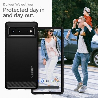 Dėklas SPIGEN RUGGED ARMOR GOOGLE PIXEL 6 Juodas  13