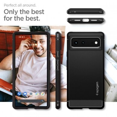 Dėklas SPIGEN RUGGED ARMOR GOOGLE PIXEL 6 Juodas  8