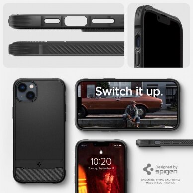 Dėklas Spigen RUGGED ARMOR IPHONE 14 Juodas 7