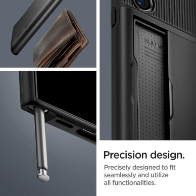 Dėklas Spigen Slim Armor CS case for Samsung Galaxy S24 Ultra - Juodas 11