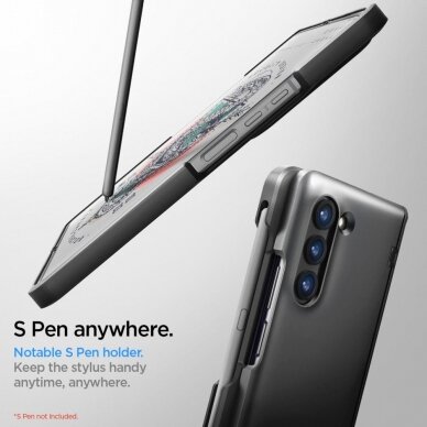 Dėklas Spigen SLIM ARMOR PRO PEN SAMSUNG GALAXY Z Fold 5 - Juodas 17