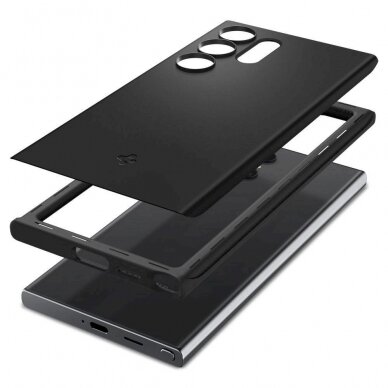 Dėklas Spigen Thin Fit case for Samsung Galaxy S24 Ultra - Juodas 6