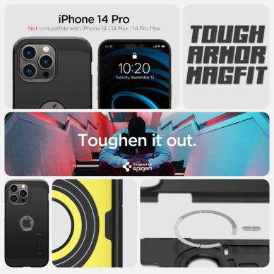 Dėklas Spigen TOUGH ARMOR MAG MAGSAFE IPHONE 14 PRO Juodas 7