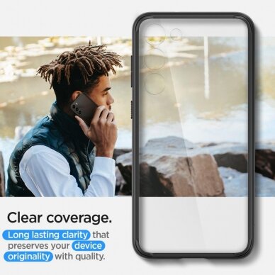 Samsung Galaxy S23 Dėklas Spigen ULTRA HYBRID  Juodais kraštais 8