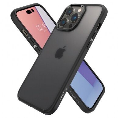 Dėklas Spigen ULTRA HYBRID IPHONE 14 PRO MAX juodas 4