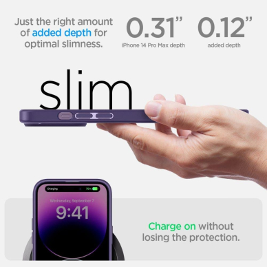 Dėklas Spigen ULTRA HYBRID IPHONE 14 PRO MAX Violetinis 11