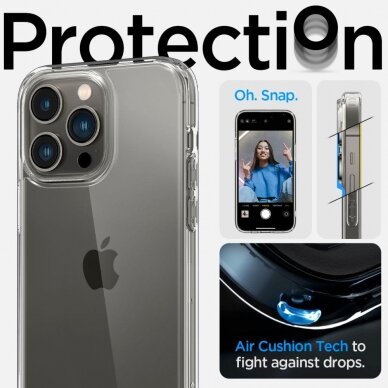 Dėklas Spigen ULTRA HYBRID IPHONE 14 PRO skaidrus 8