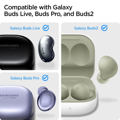 DĖKLAS SPIGEN URBAN FIT SAMSUNG GALAXY BUDS 2 / LIVE / PRO JUODAS 6