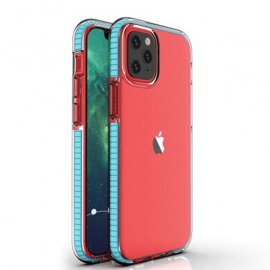 Dėklas Spring case TPU iPhone 13 Pro Mėlynais kraštais