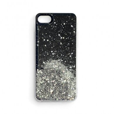 Dėklas Star Glitter Shining iPhone 13 Pro Juodas 1