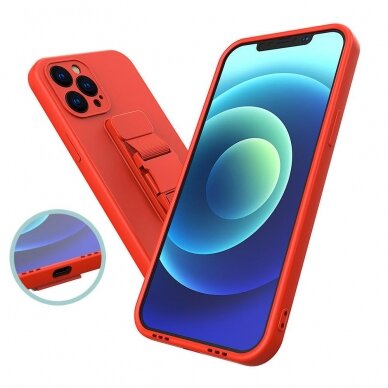 Iphone Xr Dėklas su dirželiu Rope case gel TPU Mėlynas 2