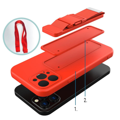 Dėklas su dirželiu Rope case gel TPU Xiaomi Poco X3 NFC Geltonas 5