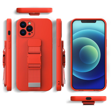 Dėklas su dirželiu Rope case gel TPU Xiaomi Redmi 10X 4G / Xiaomi Redmi Note 9 geltonas 2