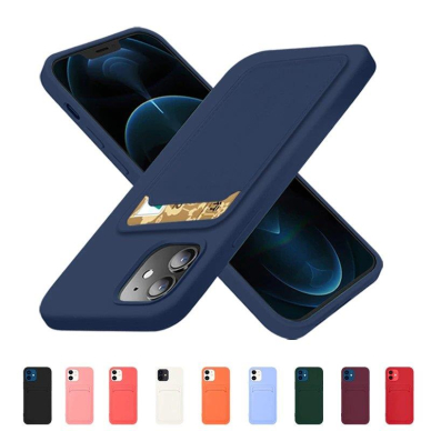 Akcija! Dėklas su kišenėle kortelėms Card Case iPhone 11 Pro Max Bordo  8