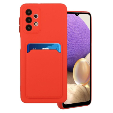 Samsung Galaxy A32 Dėklas su kišenėle kortelėms Card Case 4G Raudonas 1