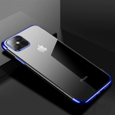 Dėklas su spalvotu kraštu TPU Electroplating frame Cover for iPhone 13 mini Mėlynas 9