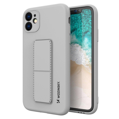 Samsung Galaxy A22 Dėklas su stovu Wozinsky Kickstand Case 5G pilkas 1