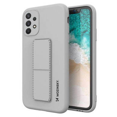 Samsung Galaxy A32 Dėklas su stovu Wozinsky Kickstand Case 4G pilkas