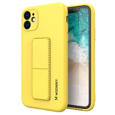 Samsung Galaxy A72 Dėklas su stovu Wozinsky Kickstand Case 4G geltonas 1