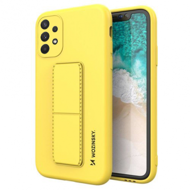 Samsung Galaxy A72 Dėklas su stovu Wozinsky Kickstand Case 4G geltonas