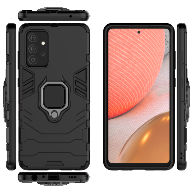 Samsung Galaxy A72 Dėklas su žiedu Ring Armor Case 4G Juodas 4