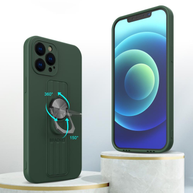 Dėklas su žiedu Ring Case silicone iPhone 11 Pro Max Šviesiai mėlynas 2