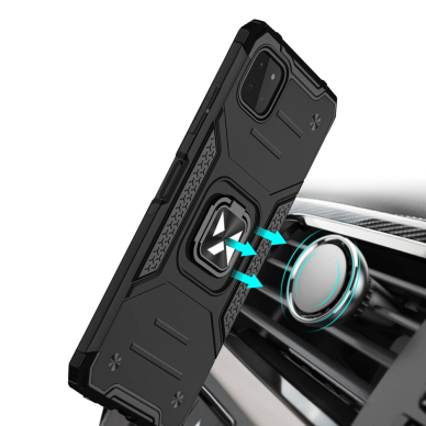 Dėklas su Žiedu Wozinsky Ring Armor Case Samsung Galaxy A22 4G Rožinis 4