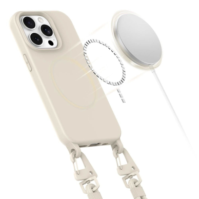 Dėklas Tech-Protect MagNecklace MagSafe iPhone 14 Pro - Smėlinis 2