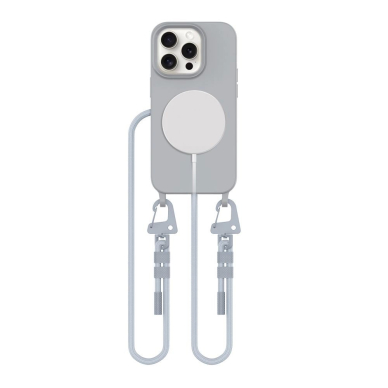 Dėklas Tech-Protect MagNecklace MagSafe iPhone 15 Pro - Pilkas