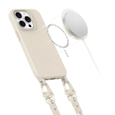 Dėklas Tech-Protect MagNecklace MagSafe iPhone 15 Pro - Smėlinis 2