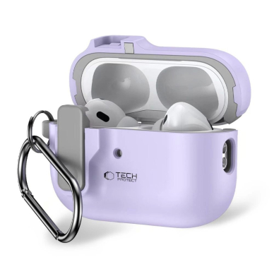 Dėklas Tech-Protect Slim Hook  Carabiner for Apple AirPods Pro 1 / 2 - Purple