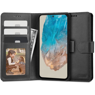 Dėklas Tech-Protect Wallet  Samsung Galaxy M35 5G - Juodas