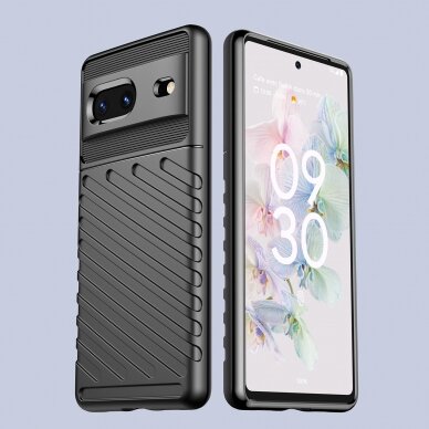 Dėklas Thunder Case flexible Google Pixel 7 Juodas 4