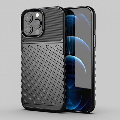 Dėklas Thunder Case Flexible iPhone 13 Pro Max juodas 13