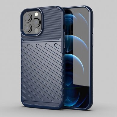 Dėklas Thunder Case Flexible iPhone 13 Pro Max mėlynas 2