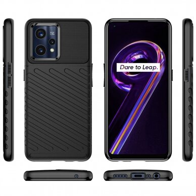 Dėklas Thunder Case Flexible Realme 9 Pro + (9 Pro Plus) Juodas 7