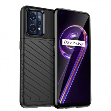 Dėklas Thunder Case Flexible Realme 9 Pro + (9 Pro Plus) Juodas