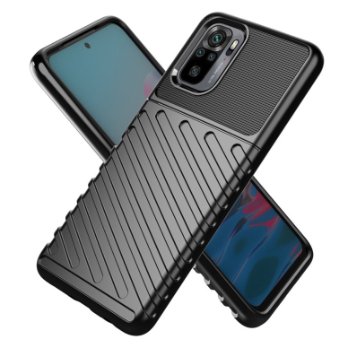 Akcija! Dėklas Thunder Case Flexible Tough Rugged Cover TPU Xiaomi Redmi Note 10 / Redmi Note 10S Tamsiai mėlynas  12