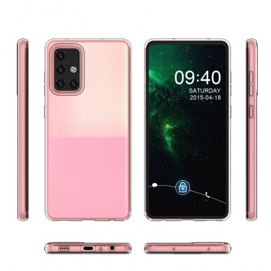 Samsung Galaxy A72 Dėklas Ultra Clear 0.5mm Case Gel TPU skaidrus 3