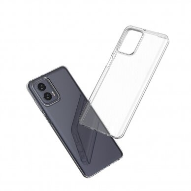 Akcija! Dėklas Ultra Clear 0.5mm Motorola Moto G73 5G Skaidrus 3