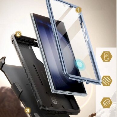 Dėklas Unicorn Beetle Pro Supcase for Samsung Galaxy S24 Ultra - Mėlynas 3