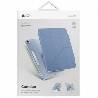 Dėklas Uniq Camden iPad 10 gen. (2022) Mėlynas Antimicrobial 7