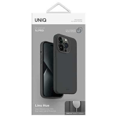 Dėklas Uniq case Lino Hue iPhone 14 Pro Pilkas 6