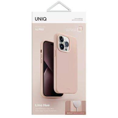 Dėklas Uniq case Lino Hue iPhone 14 Pro Rožinis 6