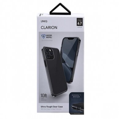 Dėklas UNIQ etui Clarion iPhone 12 Pro Max Antimicrobial - Juodas UGLX912 5