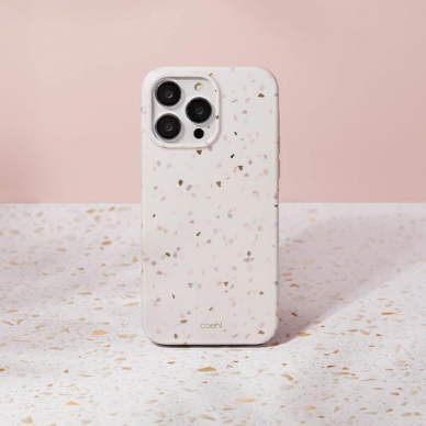 Dėklas UNIQ etui Coehl Terrazzo iPhone 14 Pro Pilkas 1