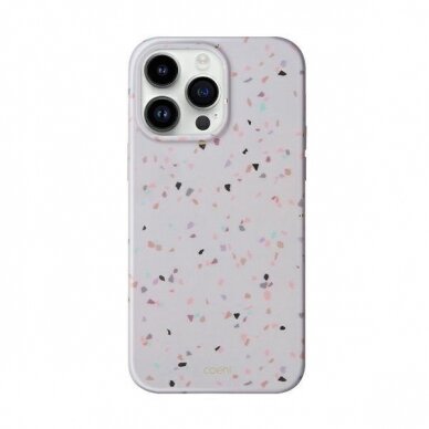 Dėklas UNIQ etui Coehl Terrazzo iPhone 14 Pro Pilkas