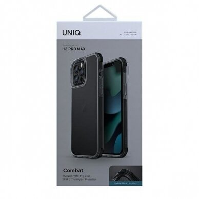 Dėklas UNIQ etui Combat iPhone 13 Pro Max 6,7" Juodas 3